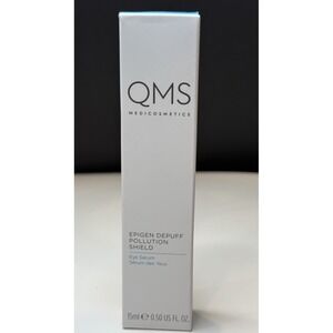 QMS MEDICOSMETICS EPIGEN DEPUFF POLLUTION SHIELD EYE SERUM 0.5 OZ Sealed Box